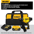 20V MAX BRUSHLESS CORDLESS 21 DEG PLASTIC FRAMING NAILER KIT