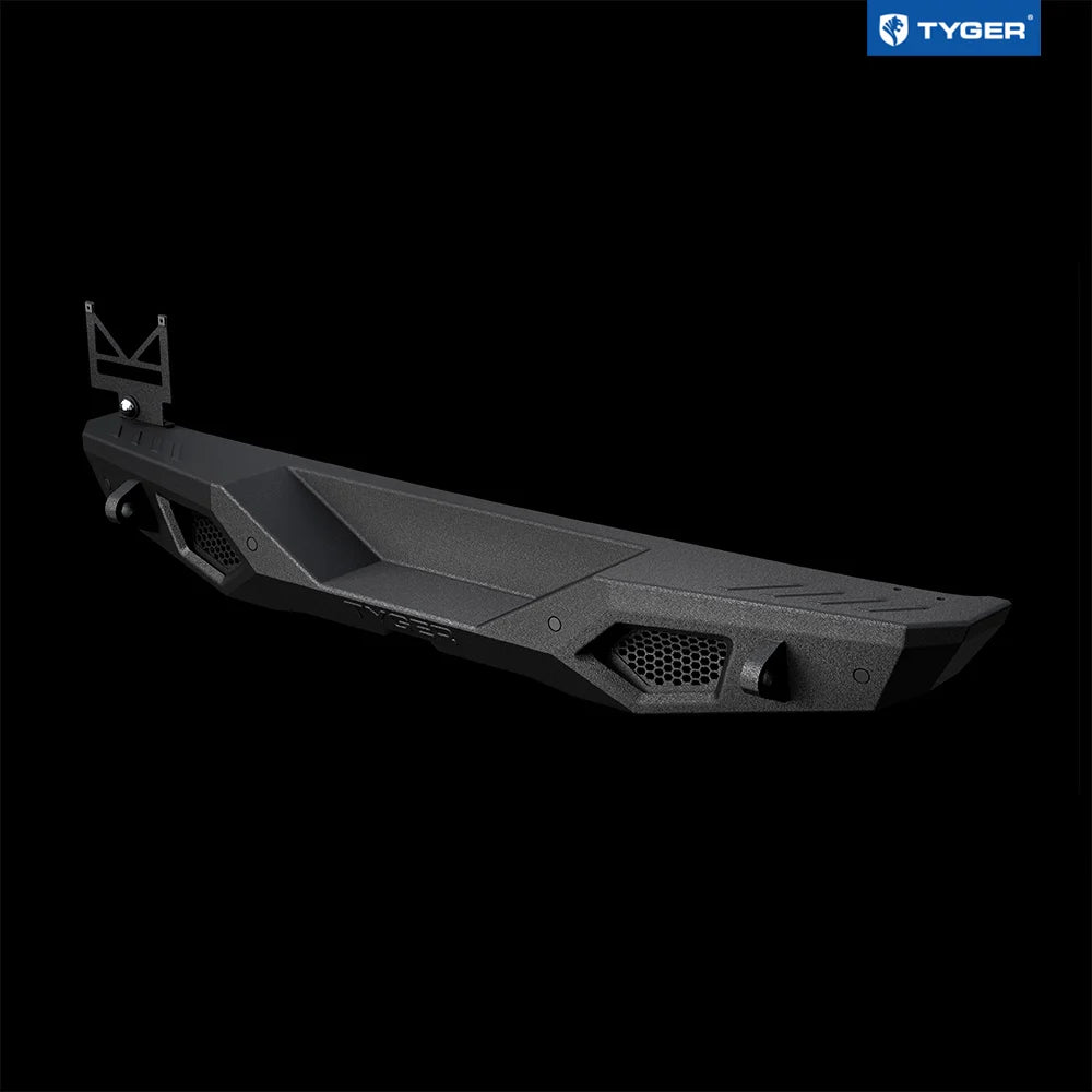 18C WRANGLER JL TYGER FURY REAR BUMPER W/DRING MOUNTS TXT BLACK
