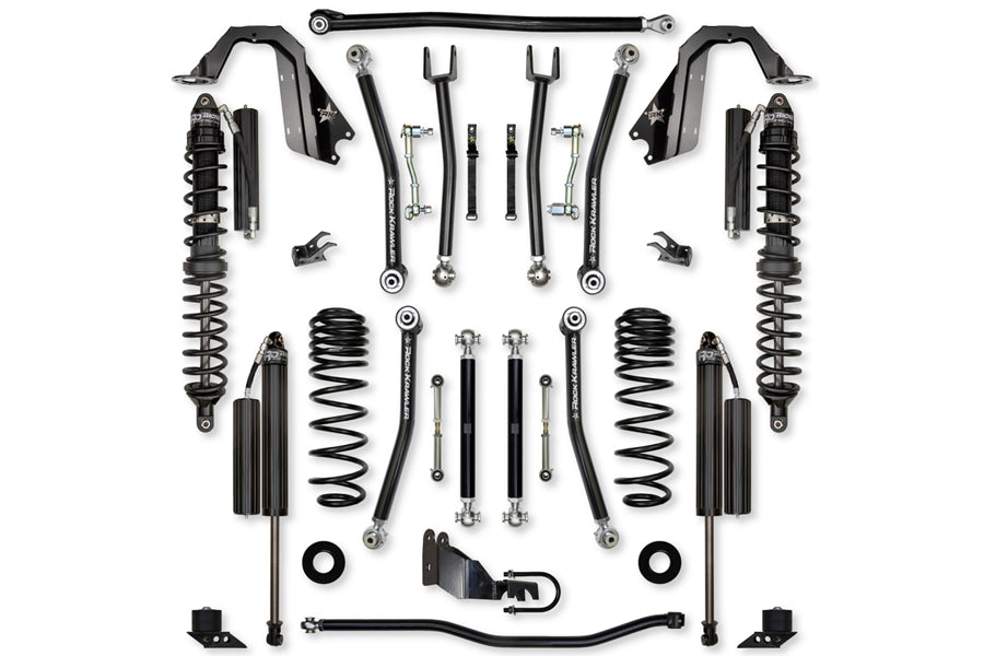 18C WRANGLER JL 2DR 4.5IN ALUM COIL OVER SYS W/ PB+J LOWER MID ARMS FRONT & REA