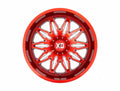 GUNNER 22x10 5x127.00/5x139.70 CANDY RED MILLED (18 mm)