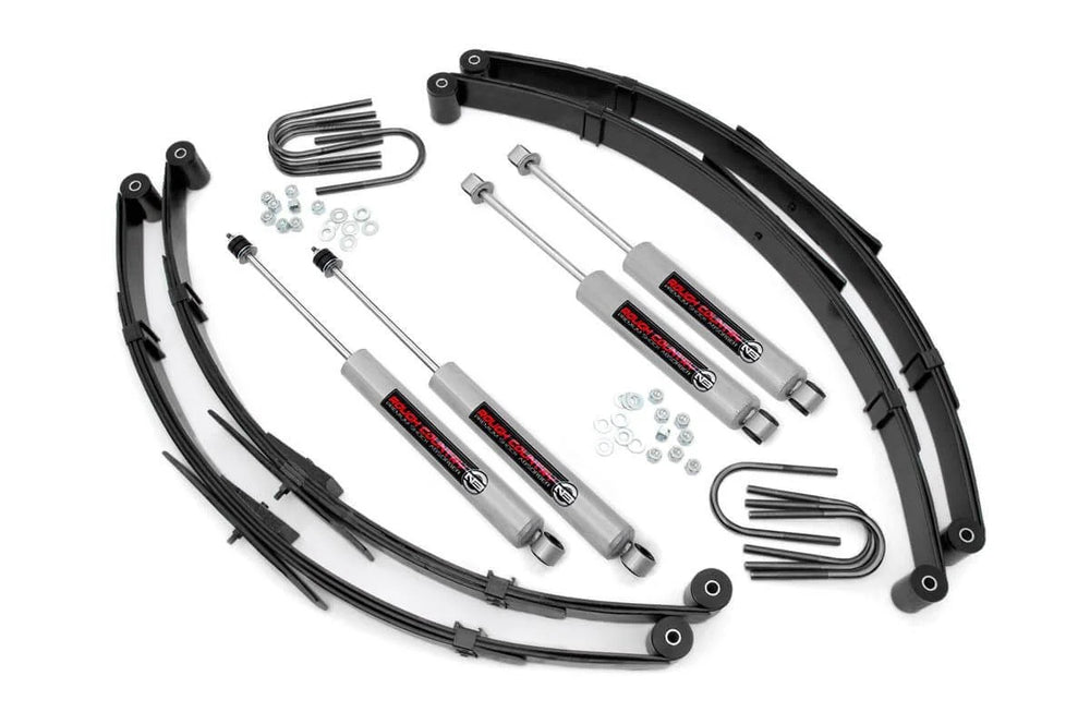 2x 8009 1x 1615BOX3 2x 8012 2.5 Inch Lift Kit Jeep Wrangler YJ 4WD (1987-1995)