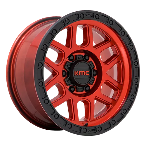 MESA 17x9 5x127.00 CANDY RED W/ BLACK LIP (12 mm)