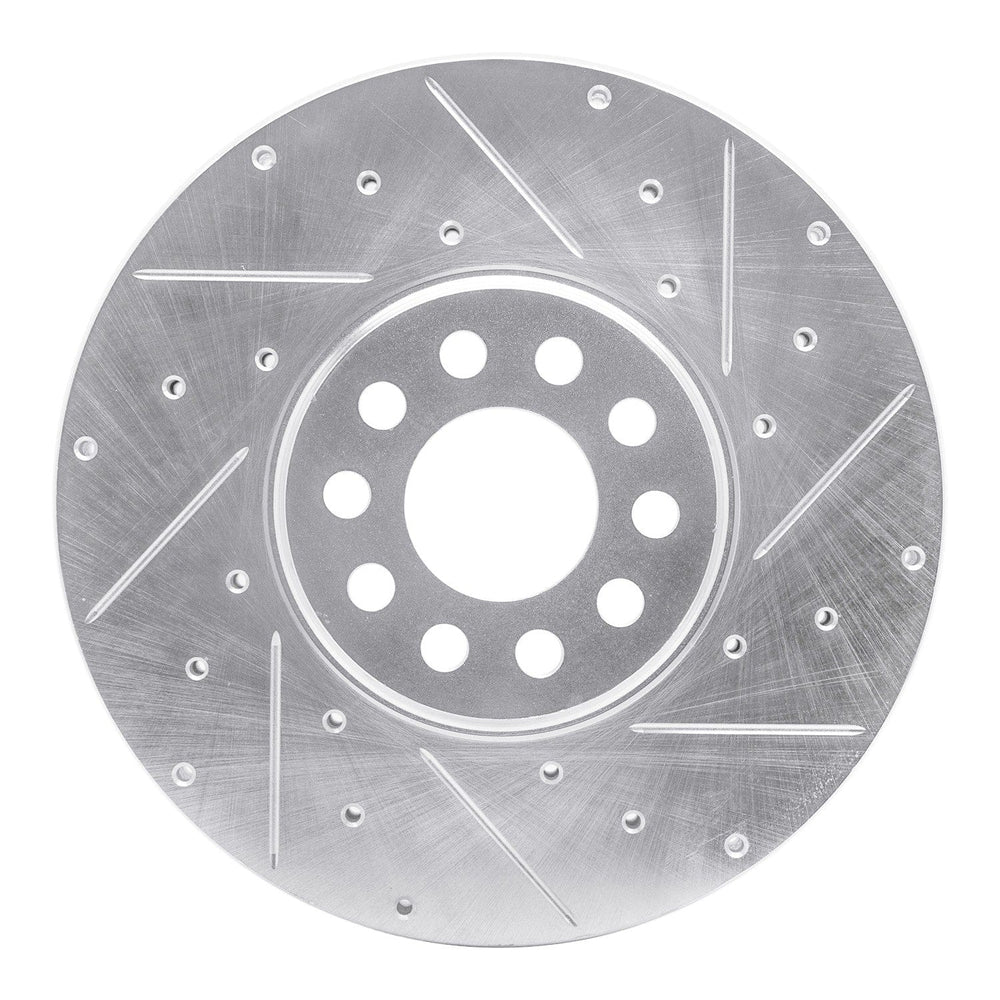 DFC 06-12 Damon Daybreak Rear Right/Front Right Drilled & Slotted Silver Brake Rotor