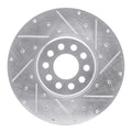 DFC 06-12 Damon Daybreak Rear Right/Front Right Drilled & Slotted Silver Brake Rotor