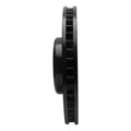 R1 10-18 BMW 535I GT Right Front Drilled & Slotted Black Brake Rotor