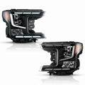 1820 FORD F150 ULTRA HIGH PERFORMANCE LED HEADLIGHTS W/LED SEQUENTIAL TURN SIGNALBLACK/SMOKE
