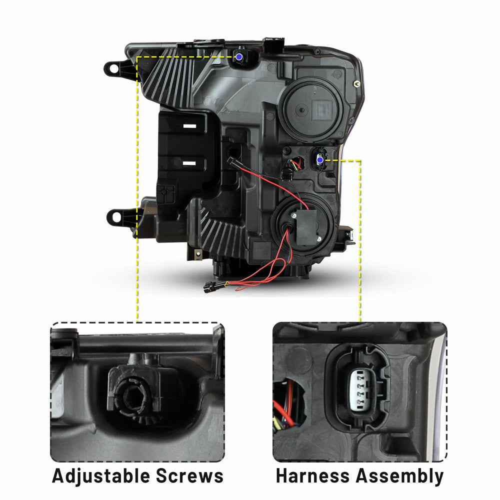 1820 FORD F150 ULTRA HIGH PERFORMANCE LED HEADLIGHTS W/LED SEQUENTIAL TURN SIGNALBLACK/SMOKE