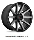 OUTBREAK 18x9 8x180.00 SATIN BLACK W/GRAY TINT (0 mm)