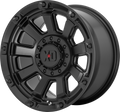 GAUNTLET 17x9 5x127.00/5x139.70 SATIN BLACK W/ GRAY TINT (0 mm)