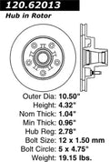 StopTech Sport Slotted (CRYO) 82-92 Chevy Camaro Front Left Rotor