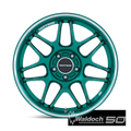 MOTEGI MR158 18X9.5 5X100 HOK-GRN MCH 40MM - MR158ED18955M40