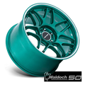MOTEGI MR158 18X9.5 5X100 HOK-GRN MCH 40MM - MR158ED18955M40