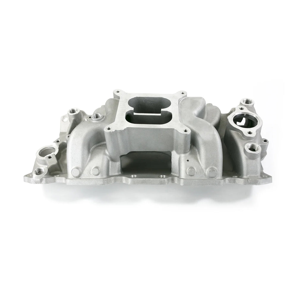 57-95 SBC Air Gap Intake Satin Dual Plane