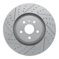 R1 09-15 Cadillac Cts Front Left Drilled & Slotted Geo-Carbon Rotor