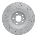 R1 09-15 Cadillac Cts Front Left Drilled & Slotted Geo-Carbon Rotor