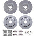DFC 18-20 Genesis G80 Front & Rear Geospec Rotors with 5000 Advanced Brake Pads w/Hardware