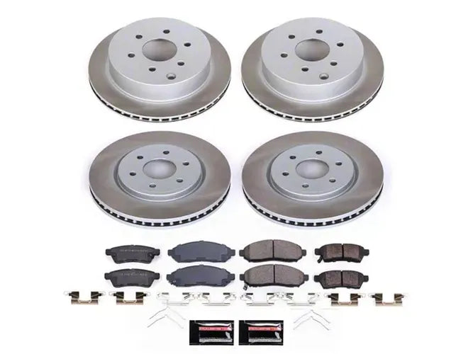 Power Stop 16-22 Nissan Frontier Front and Rear Semi-Coated Rotor Kit