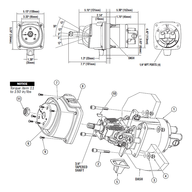 CLASSIC REPLACEMENT TILT MECH. KIT
