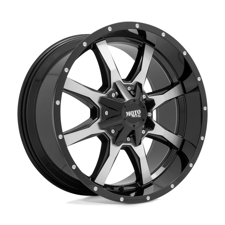 MO970 18x9 5x139.70/5x150.00 GLOSS BLACK W/ MACHINED FACE (18 mm)