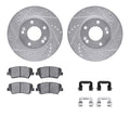R1 12-16 Hyundai Elantra GT Front Drill/Slot Silver Rotors w/Optimum Pads