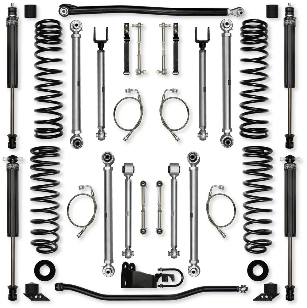 0718 WRANGLER JKU 4DR 2.5IN X FACTOR PRO ALUM SYS W/ PB+J LOWER CONTROL ARMS