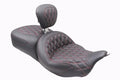 Mustang 08-25 Harley FL Touring Rd King Sp, Rd Glide Ltd, Dble Diamond ST Backrest - Black
