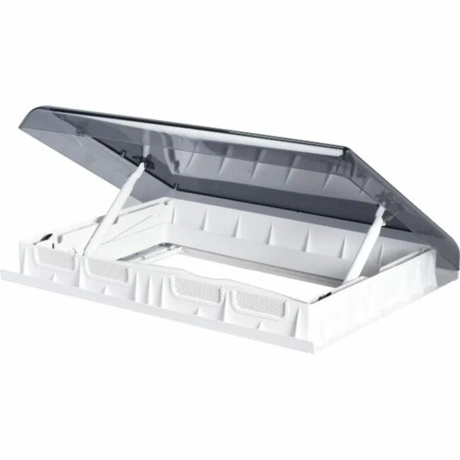 SKYMAXX LX PLUS THIN MANUAL LIFT LID W/4 OPEN POSITIONS & LED WHITE/SMOKE
