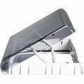 SKYMAXX LX PLUS THIN MANUAL LIFT LID W/4 OPEN POSITIONS & LED WHITE/SMOKE