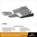 SET SKT TORX & HEX BIT MAST 84PC
