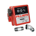 520 GPM 3DIGIT MECHANICAL FUEL TRANSFER METER & FITTINGS L/R FLOW 3/4IN NPT