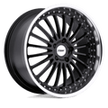 ~(28 lbs. 19X19X10)~ TSW SILVERSTONE 17x8.0 5/120 ET20 CB76.1 GLOSS BLACK W/MIRROR CUT LIP