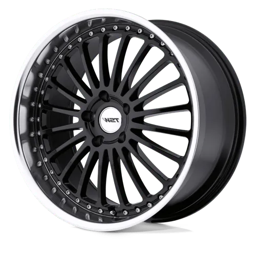 ~(28 lbs. 19X19X10)~ TSW SILVERSTONE 17x8.0 5/120 ET20 CB76.1 GLOSS BLACK W/MIRROR CUT LIP
