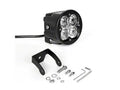 XK Glow Round XKchrome 20w LED Cube Light w/ RGB Accent Kit w/ Controller/Fog Mount- Spot Beam 2pc