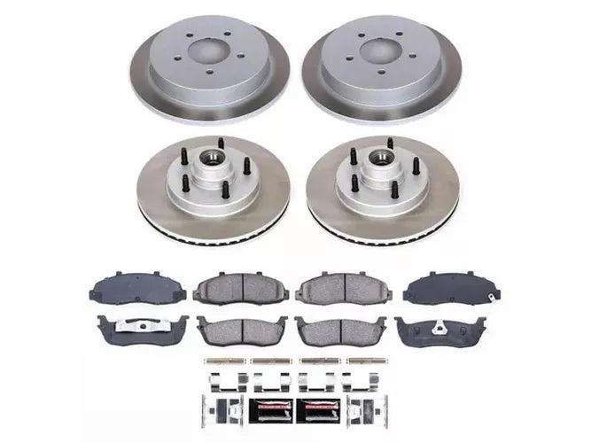 Power Stop 99-00 Ford F-150 Front and Rear Semi-Coated Rotor Kit