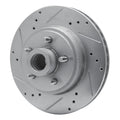 R1 70-72 Ford Country Squire Front Left Drilled & Slotted Silver Brake Rotor