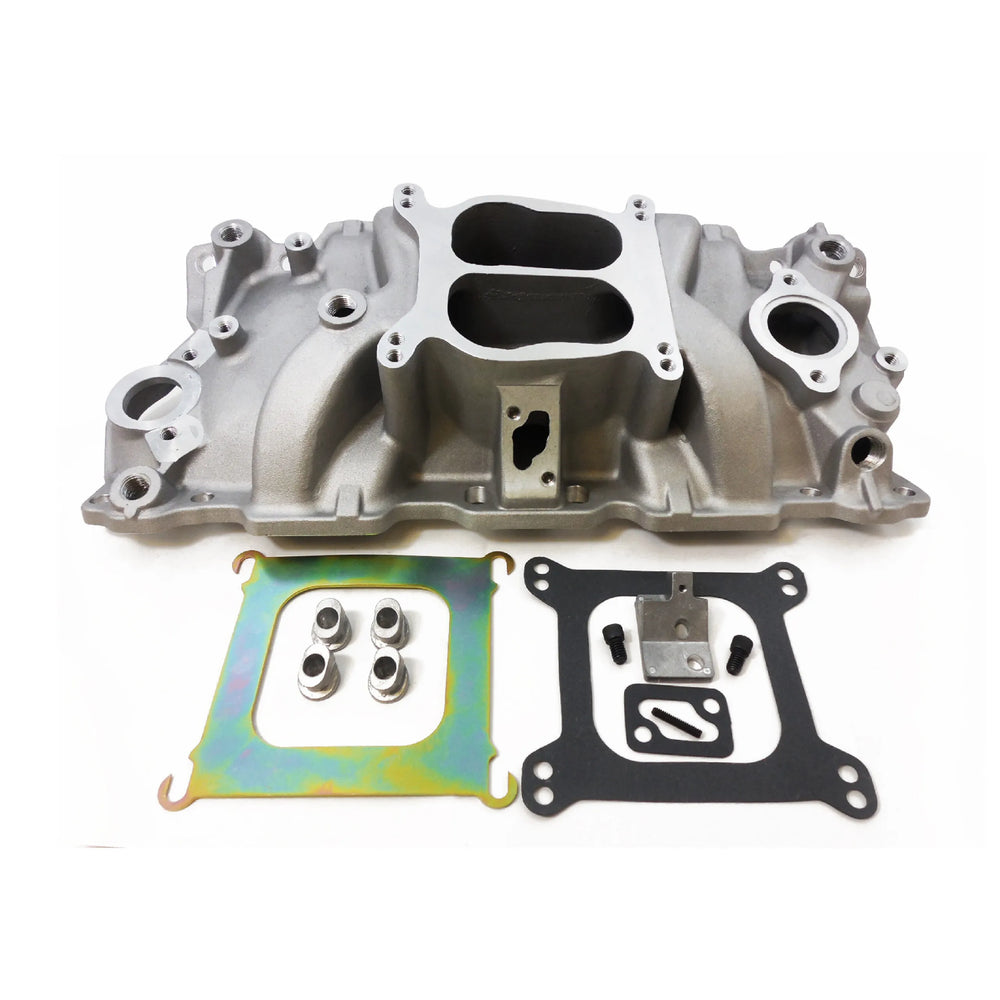 POLISHED ALUM SBC DUAL PLANE INTAKE