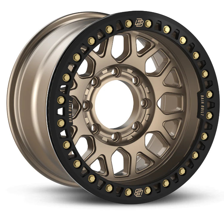 OUTLAW Cast Beadlock Wheel 8 LUG 17x9 8x6.5 (8x165.1) -38mm Offset 3.5 Backspace