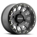 Method MR401 UTV Beadlock 15x7 / 4+3/13mm Offset / 4x136 / 106mm CB Titanium Wheel- Matte Black Ring