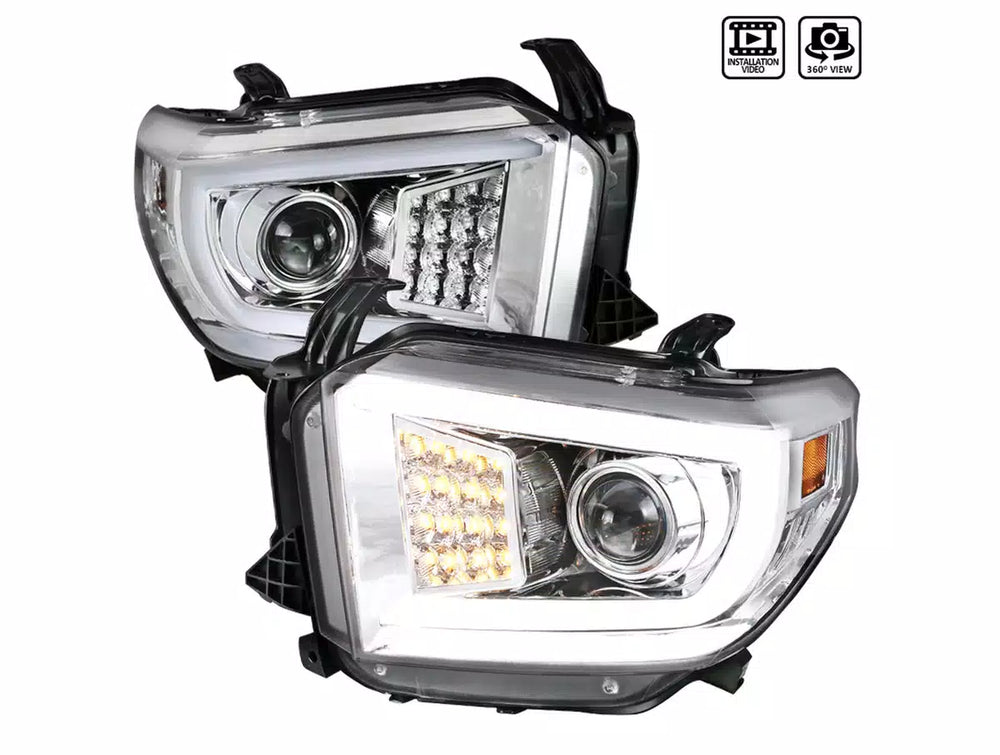 PROJECTOR HEADLIGHT - CHROME WITH CLEAR LENS