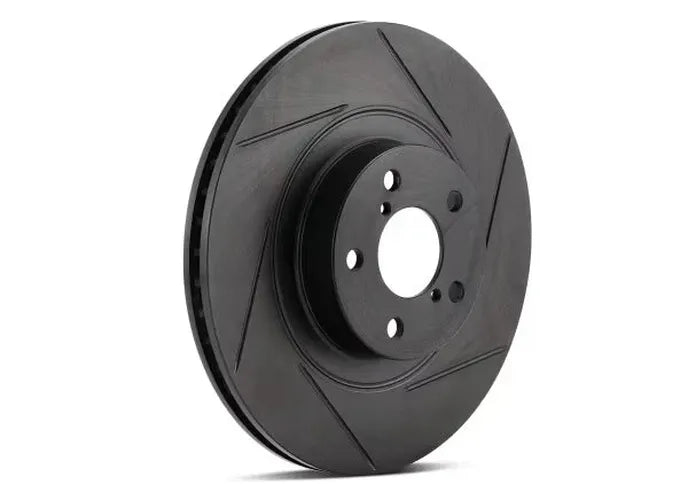 R1 20-21 Mercedes-Benz GLE450 Front Left Slotted Black Brake Rotor