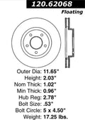 StopTech 05-06 Chevrolet Equinox / 02-07 Saturn Vue Drilled Left Front Rotor