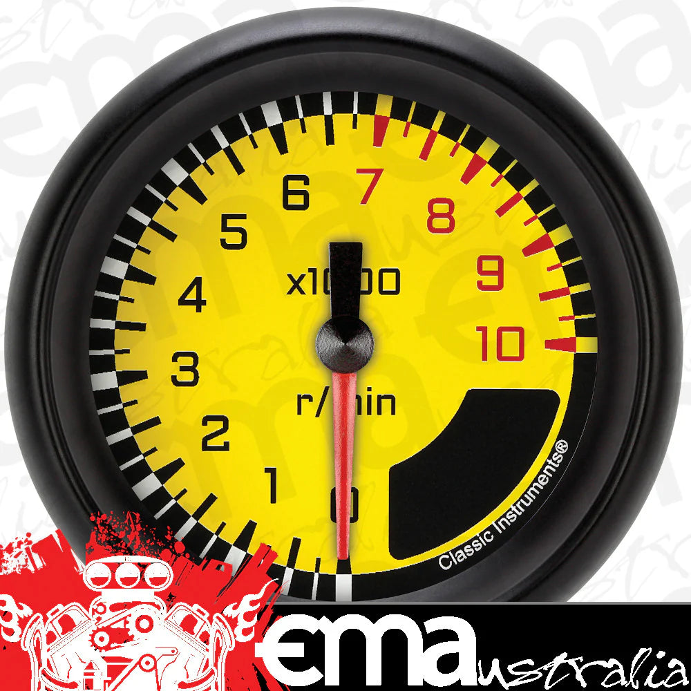 AUT CRS YLW 2 5/8IN TACHOMETER FS