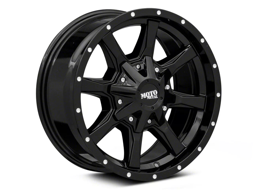 MO970 20X10 6X135/5.5 12MM GLOSS BLACK W/ MILLED LIP