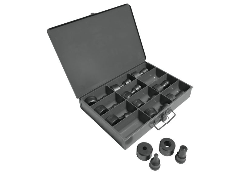 12 PIECE ROUND PUNCH & DIE SET WITH