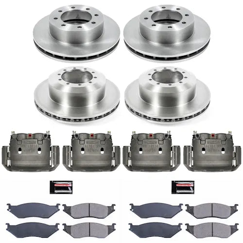 Power Stop 2002 Ford E-550 Econoline Super Duty Autospecialty Kit w/ Calipers - Front and Rear