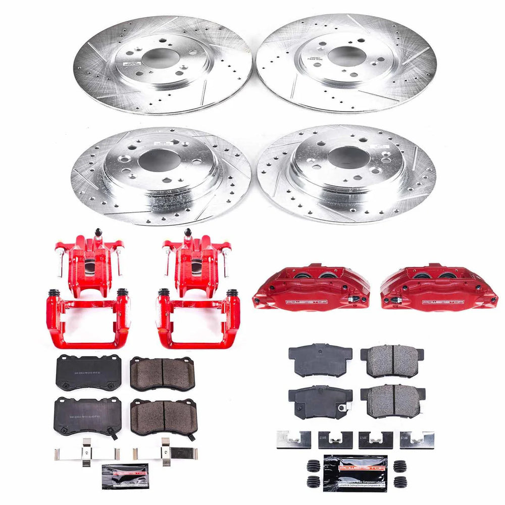 Power Stop 04-08 Acura TL Front & Rear Z23 Evolution Sport Brake Kit w/Calipers