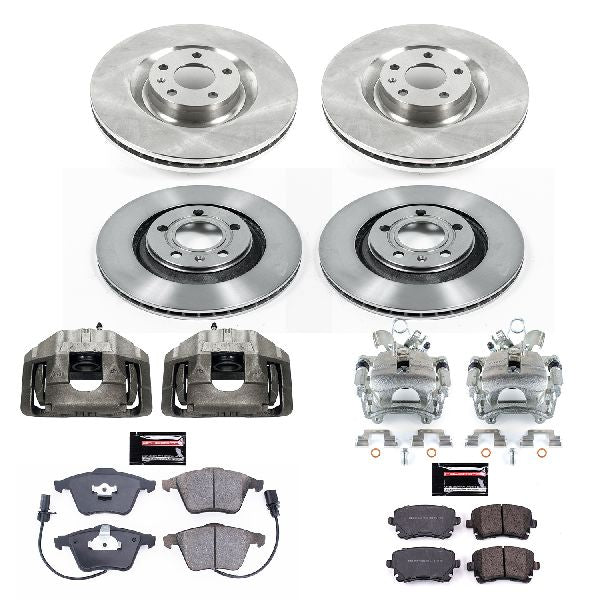 Power Stop 04-09 Audi S4 Autospecialty Kit w/ Calipers - Front and Rear