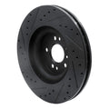 R1 06-12 Mercedes-Benz R350 Front Right Drilled & Slotted Black Brake Rotor