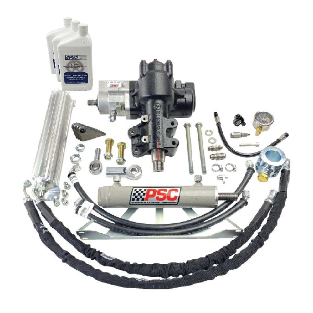 Cylinder Assist Steering Kit weld-on 6.75 afm axle no tie rod clamp Gladiator JT/Wrangler EHPS