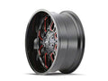 ~(42 lbs. 22X22X13)~ COGENT (8107) BLACK W/PRISM RED 20X12 6-135/6-139.7 -51mm 106mm